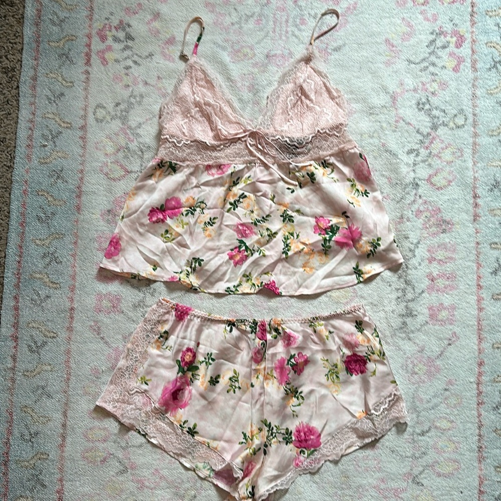 Silky Floral Pajamas